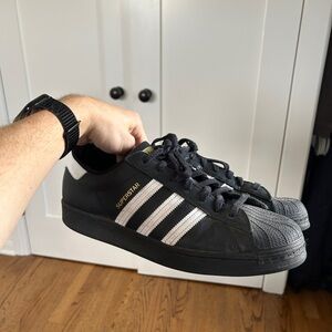 Black Adidas Superstar used
